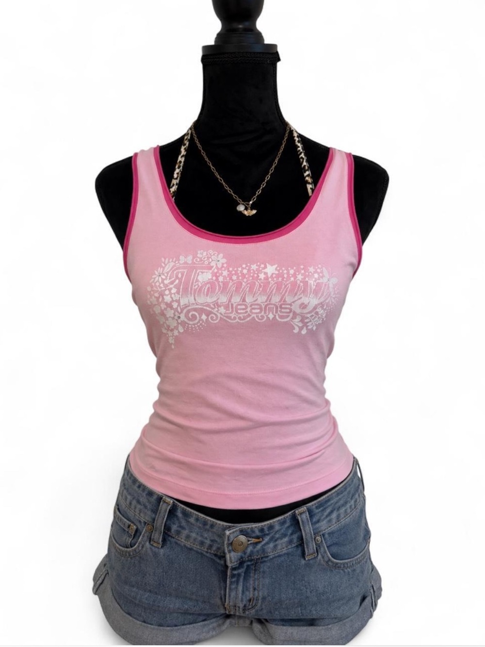 Y2K Pink Tommy Hilfiger tank top